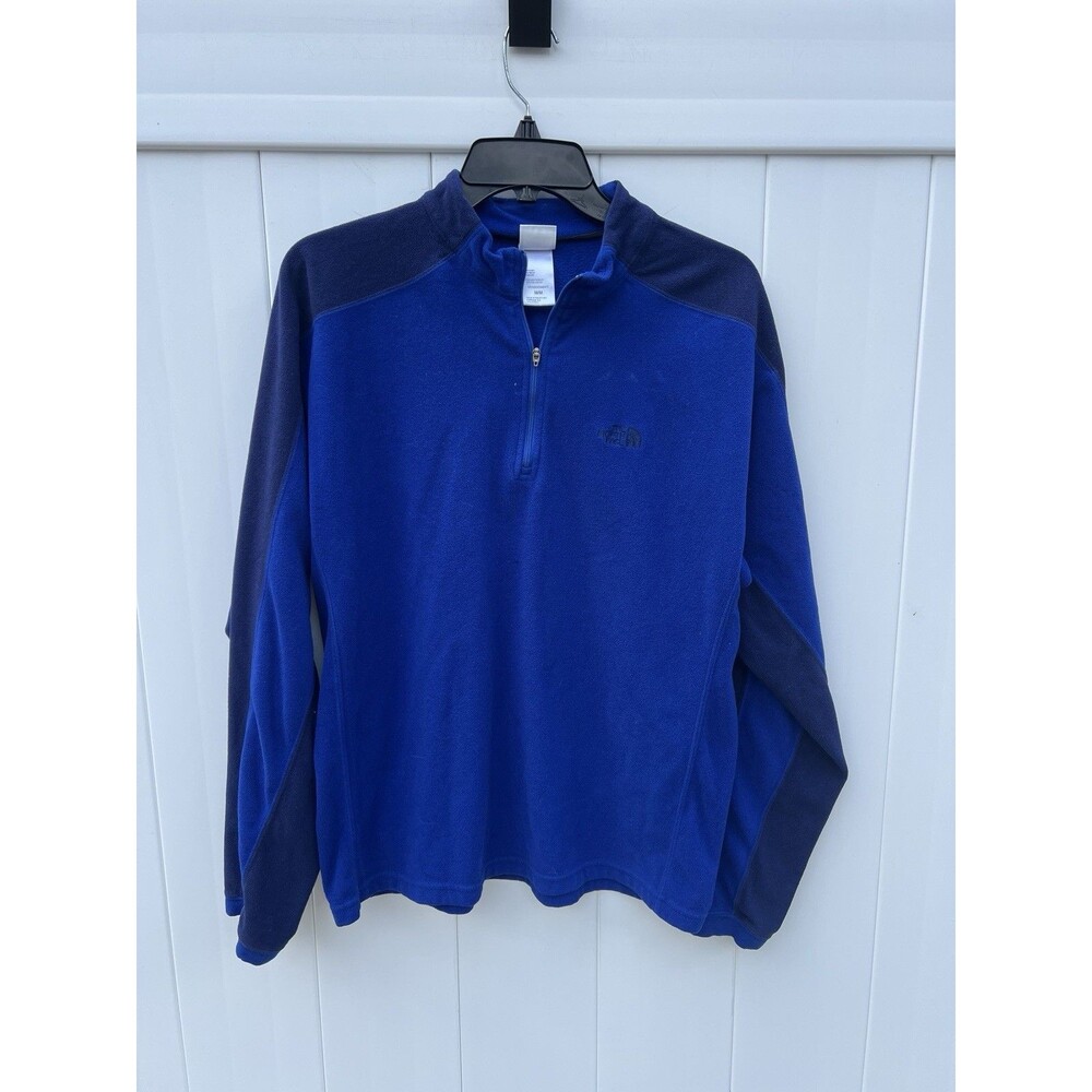 The North Face Fleece 1/4 Zip Mock Neck Sweater Blue Men's Size Medium